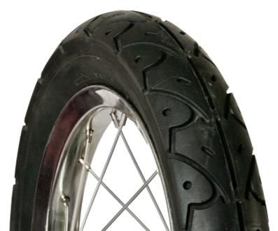 TYRE  12.1/2 x 1.75 x 2.1/4 BLACK, SLICK (47-203)  Quality Vee Rubber Tyre