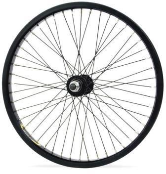 WHEEL Front, 20'' PRO DOUBLE WALL 48h Novatec 14mm sealed bearing hub, Black S/S spokes QLD