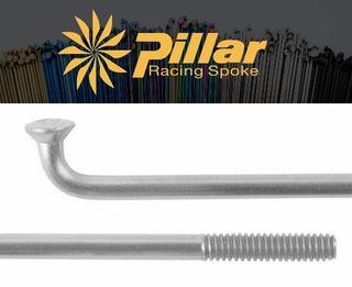 Spoke, Pillar, SILVER, 310mm, 12G (2.6mm),  Stainless Steel, incls nipple, J-Bend, SOLD INDIVIDUALLY