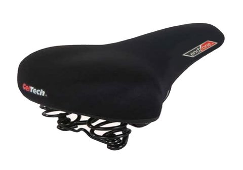 Saddle, Gents MTB, Emerald Top, Websprings and Coils with Gel, 280 x 195mm BLACK