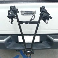 LAST ONE    Bicycle carrier, tow ball mount, for 2 bikes 45kg capacity - excellent attachment mechanism to the ball - no movement at all !!