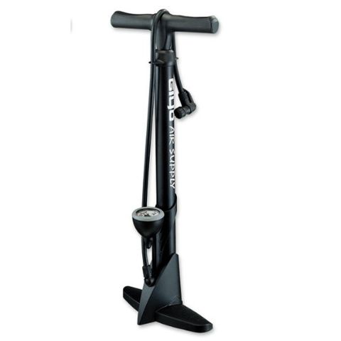 Floor pump, GIYO, plastic, w/gauge, w/clever valve, 160psi