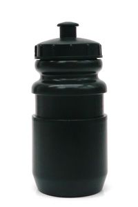 BOTTLE - 400cc Water Bottle, Bike Lane Tie Card, With Black Adjustable Cage, BLACK