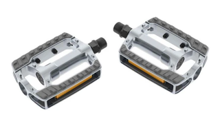 PEDALS  9/16" City/Comfort, Alloy, SILVER/BLACK