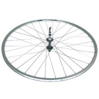 WHEEL  700c Alex R-450 D/w Alloy Silver Rim , Black Novatec Sealed Front Q/r Hub , Silver Mach1 Spokes , FRONT. (match 94956)