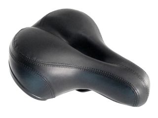 Saddle, Ladies, Elastomer Spring, , Anatomical, 250 x 210mm BLACK (Clamp Included)
