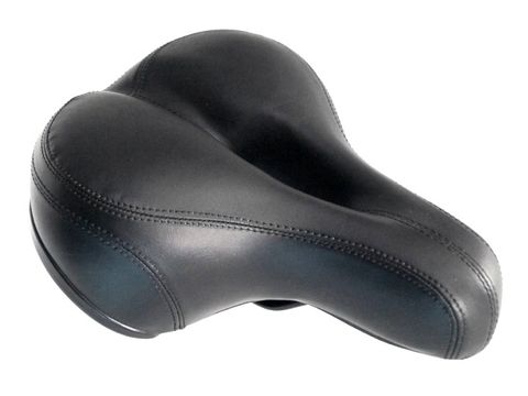 Saddle, Ladies, Elastomer Spring, , Anatomical, 250 x 210mm BLACK (Clamp Included)