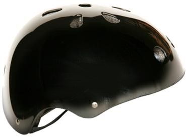 BMX HELMET  -  GLOSS BLACK, Australian Standards Approved - Size 59 to 61cm,  LARGE