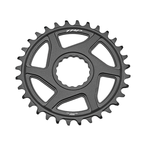 `A NEW ITEM - TRP Chainring CR-M9050, 32T Boost 0mm offset Chainring Cinch Interface, Duotone (Sandblasted Black / Grey)