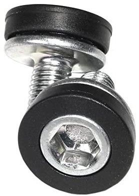 Stronglight Crank Screws M8, SET OF 2 SCREWS WITH PLASTIC CUPS, Steel, Silver, Square Drive