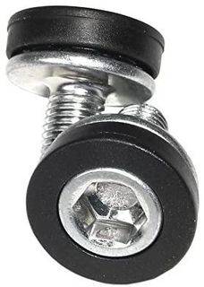Stronglight Crank Screws M8, SET OF 2 SCREWS WITH PLASTIC CUPS, Steel, Silver, Square Drive