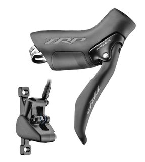 Hylex Hydraulic Disc Brake set with drop bar lever, left hand rear, post mount, 1900mm hose, extra olive and barb included