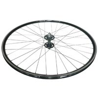 WHEEL  29er/700c  Alex DA-22 D/W Rim W/msw, Novatec Sealed Nutted High Flange Hub, Mach 1 Spokes, FRONT.  BLACK with SILVER Spokes