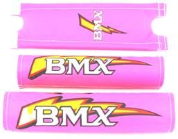 CRASH PAD  Suit 16" Bike, FLURO PINK  (Set 3)