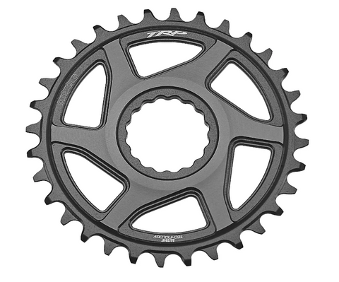 `A NEW ITEM - TRP Chainring CR-M9050, 30T - 0mm offset - Chainring Cinch Interface, Duotone (Sandblasted Black / Grey)