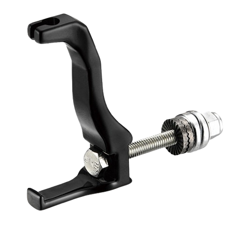 FORK CABLE HANGER - Alloy, BLACK, w/UCP nut type screw & nut w/o logo  (Sold Individually)