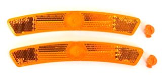 Wheel reflectors  (2-PIECES IN POLY BAG) AMBER YELLOW A.S.