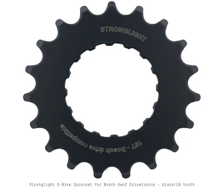 E-BIKE SPROCKET, COMP. BOSCH - 2nd GENERATION, STEEL, BLACK, 19T, a Quality STRONGLIGHT product, - 262561