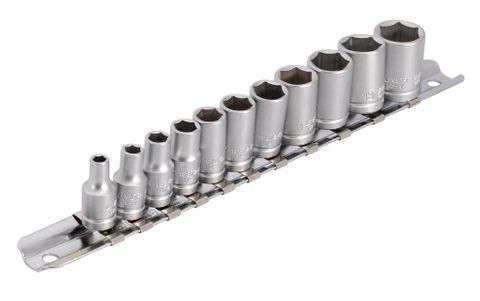 `A NEW ITEM - Unior Socket set 1/4" on rail (4, 5, 6, 7, 8, 9, 10, 11, 12, 13, 14mm) 629699  Professional Bicycle Tool, quality guaranteed