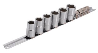 `A NEW ITEM - Unior Socket set 1/2" on rail ( 14, 15, 16, 17, 18, 19mm ) 629700 Professional Bicycle Tool, quality guaranteed