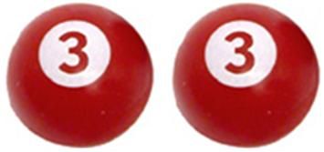 Valve cap #3 red 2pce