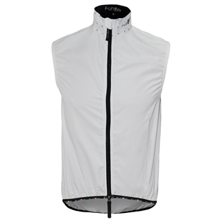 WHITE PRO WIND VEST  -  FUNKIER Pinarello, 100% Polyester, Mens  -  SMALL