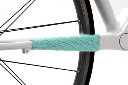 CHAIN STAY PROTECTOR - Wrapper, Oversize, Two Wheel Cool, CELESTE   (special pricing, we are making room to expand our ranges)