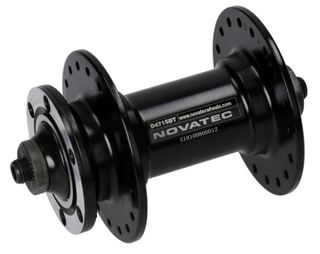 Hub, Front DISC Black 32H NOVATEC Q/R  Alloy 6 Bolt, 2 x sealed bearing