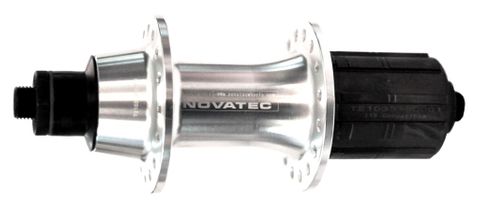 Hub, 8/10/11 Speed Q/R Silver 32H (130mm OLD) Novatec (sloted for aero spokes up to 3mm)
