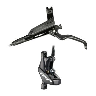 TRP TRAIL EVO  Hydro Disc Brake Set. Front Only - Gloss Black. 5mm Hose version hydraulic 4-piston HD-M843 Rear (Uses 2.3mm Rotor Only - Rotor not included)