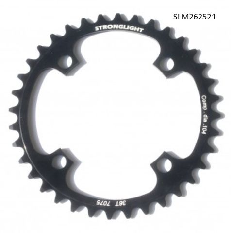 CHAINRING - MTB "STRONGLIGHT", 36T, 7075 SINGLE RING - 104mm BCD for 4H 9 Speed BK