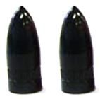 VALVE CAP - MISSILE black 2pce