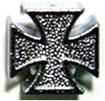 Valve cap iron cross silver