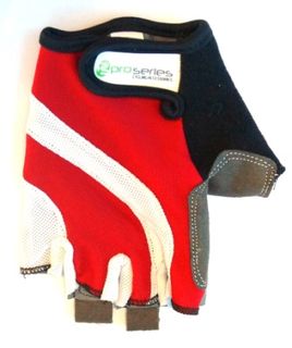Gloves, Pro-series, Amara palm w/GEL inserts,  L,  RED/white