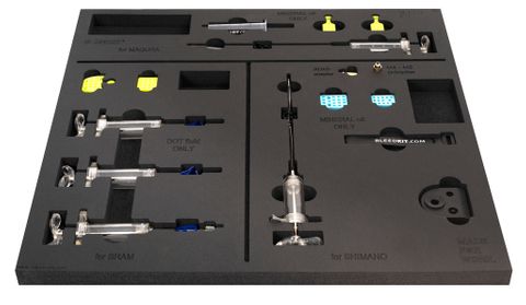 Unior BLEEDKIT tool tray, everything (except fluids) for bleeidng all Shimano, Magure, TRP & Tektro brakes 629500 Professional Bicycle Tool, quality guaranteed