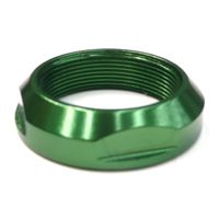 "add some BLING"   Lock Nut, GREEN, ID1 1/8 ID 25.4 dia,  Alloy