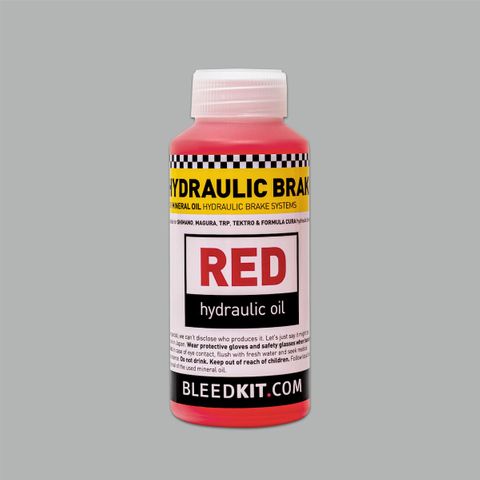 Oil by BleedKit - RED mineral hydraulic oil 100 ml   MO-10200 Premium product Made in Slovenia