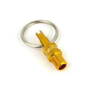 VALVE MULTI TOOL - GOLD - (F/V to A/V Converter + A/V & F/V Remover on Keyring) - By,schulz