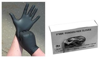 WORKSHOP GLOVES Medium, NBR, 100/box  BLACK  (we have received lots of compliments on these gloves !!)