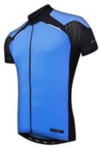 BLUE KIDS JERSEY  -  FUNKIER Firenze Short Sleeve Jersey, Full Zip, BLUE, Size 12