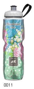 BOTTLE - Polar Insulated Water Bottle 700ml/24 oz, Standard Valve, SECRET GARDEN