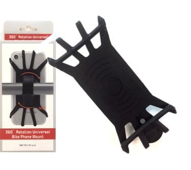 PHONE HOLDER - Rubber Wrap Mount with Swivel Function. Great Packaging