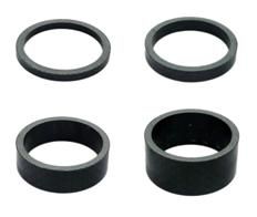 SPACER SET  Carbon, 1 1/8" dia,  qty 1of 3,5,10,15mm per bag