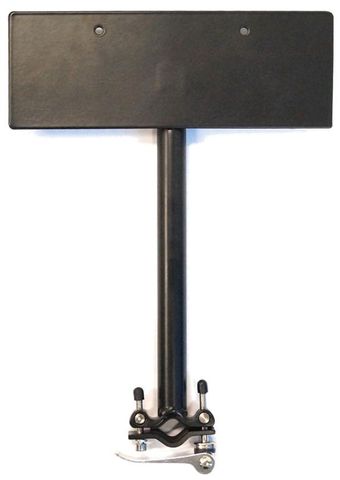 NUMBER PLATE HOLDER - Universal, For Vehicle Mounted Bicycle Carriers, Multi Fit Q/R Bracket  (avoid getting a fine for having your number plate obscured)