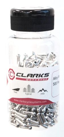 Cable Ends, Silver Wire End Covers , pot 500, for brake and gear wire 2.2mm