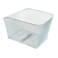 BASKET - Rear Mesh, Fixed Fittings, L 41cm x W 34cm x H 25cm, White