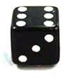 VALVE CAP  DICE BLACK, 15mm CB-290