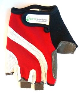 Gloves, Pro-series, Amara palm w/GEL inserts,  M,  RED/white