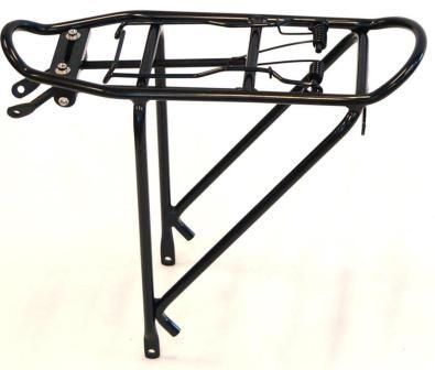 CARRIER - Rear Carrier, For 20" Bikes, With Spring Bow, Alloy, BLACK