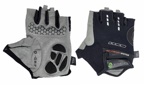 Gloves,  Amara Material, Lycra Towel, with  GEL PADDING,M, BLACK